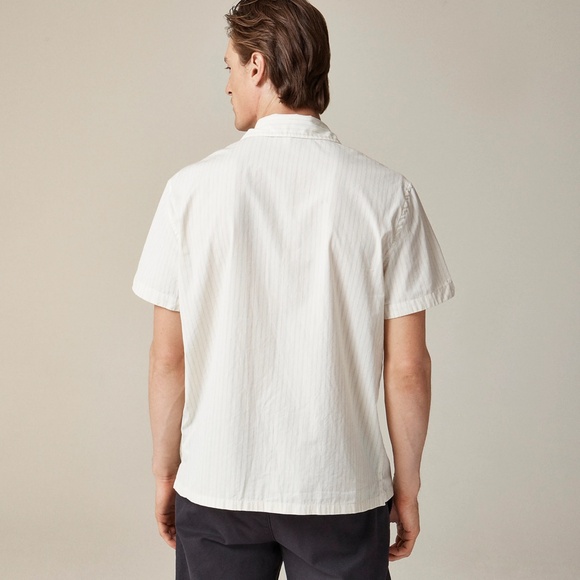 New JCREW Size XXL Short-Sleeve Secret Wash Cotton Poplin Camp Collar Shirt $89 - Picture 3 of 7